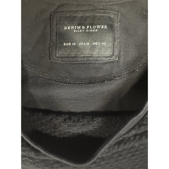 Denim & Flower Ricky Singh Black Shirt MEDIUM - Picture 2 of 5